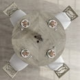 thumbnail image 5 of 47'' Round Large Dining Table Set for 4 to 6,Mid Century Wood Dinner Table with Wide Tabletop and Cross Base,Dining Room Table for Home Dining Room or Living Room (No Chairs), 5 of 9