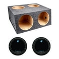thumbnail image 1 of QPower 4 Hole 12 Inch Enclosure and Planet Audio AC12D 1800W Subwoofer (2 Pack), 1 of 11