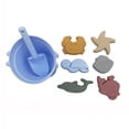 thumbnail image 1 of Set de playa infantil de 8 piezas con bolsa de playa portátil, incluye moldes para juguetes de arena, pala y cubo., 1 of 1