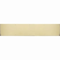 6 in. x 30 in. Kick Plate Polished Brass-Aluminum Magnetic Mount