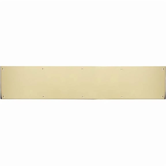 6 in. x 30 in. Kick Plate Polished Brass-Aluminum Magnetic Mount