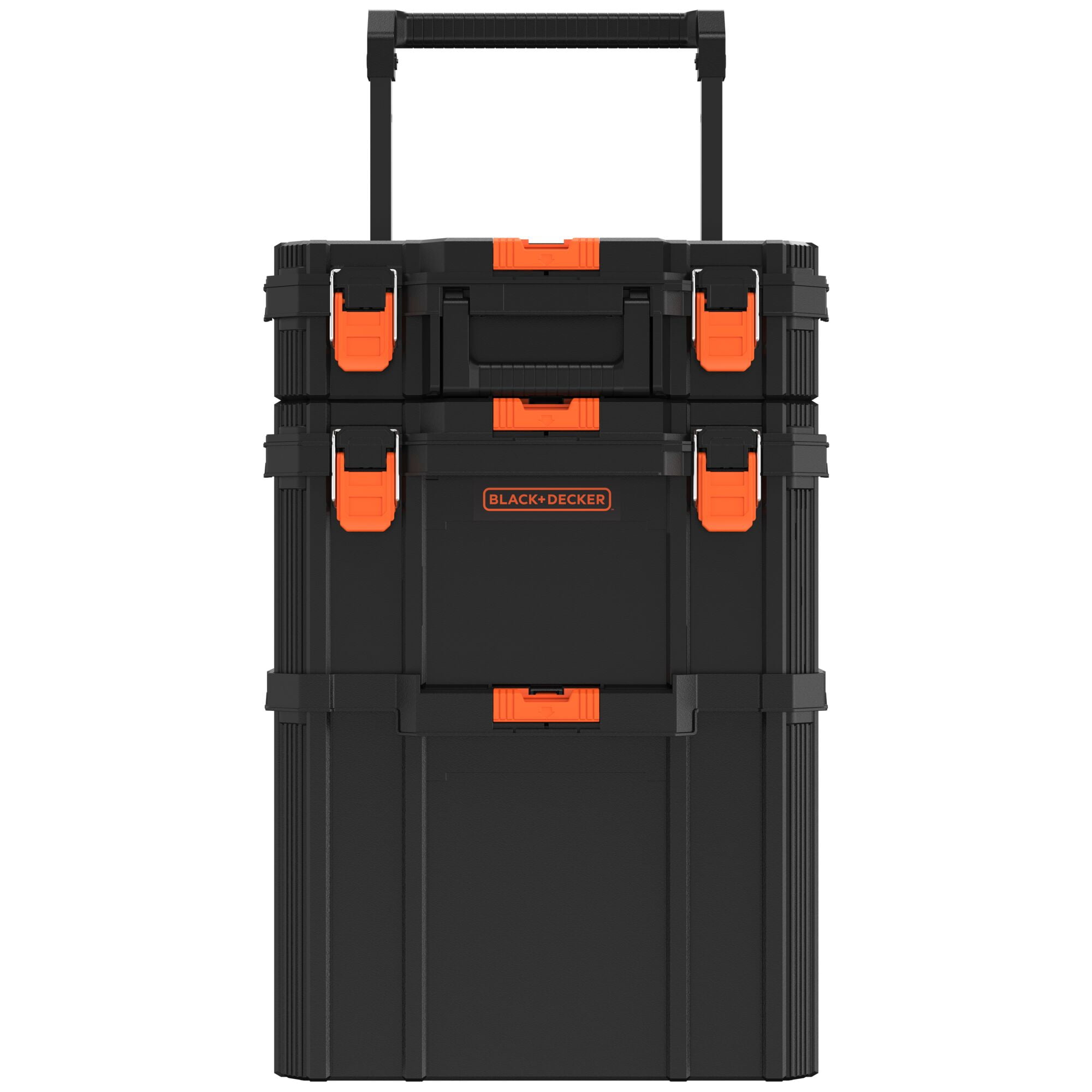 BLACK+DECKER Rolling Tool Box, Stackable Storage System | 3 Piece Set (BDST60500APB)