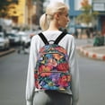 thumbnail image 7 of FORMRS Mini Backpack Purse for Women Travel Daypack Casual Shoulder Bag, Serene Floral Pattern, 7 of 7