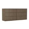 thumbnail image 6 of Clive Mid-Century Modern 72" Dresser in Walnut Brown and Gold (6-Drawer), 6 of 7