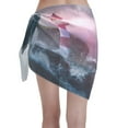 thumbnail image 2 of Disketp Lighthouse Waves Torrential Rain Women Swimsuit Cover Up Short Chiffon Summer Beach Sarong Bikini Wrap Skirt Bathing Suit, 2 of 7