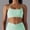 Green, variant on REORIAFEE Women's Cross Back Sports Bra Padded Strappy Medium Support Yoga Bra for Workout Fitness Running Crop Tank Top Pack Workout Gym Crops Blue L