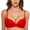 Red, variant on 2 Pack Bras for Women No Underwire Seamless Demi Cup Light Lift Side Support Underwear,Red,75AB/M