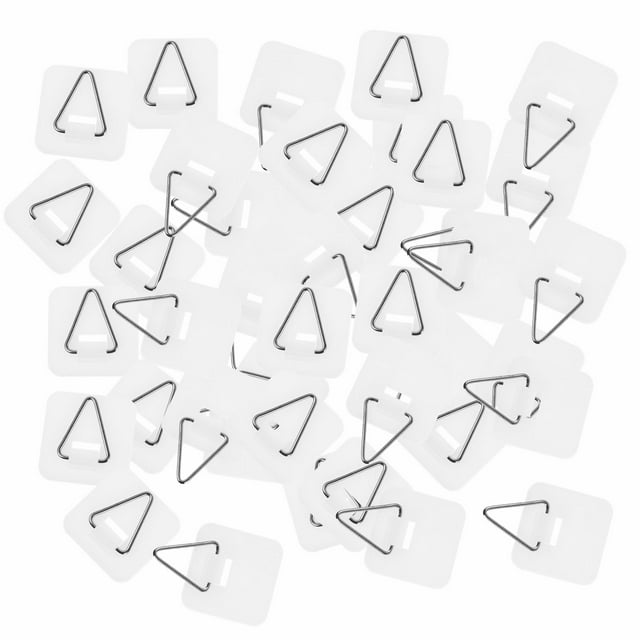 UPGRATOR 100Pcs Invisible Plate Hanger Wall Plate Hook Transparent Plastic for Home