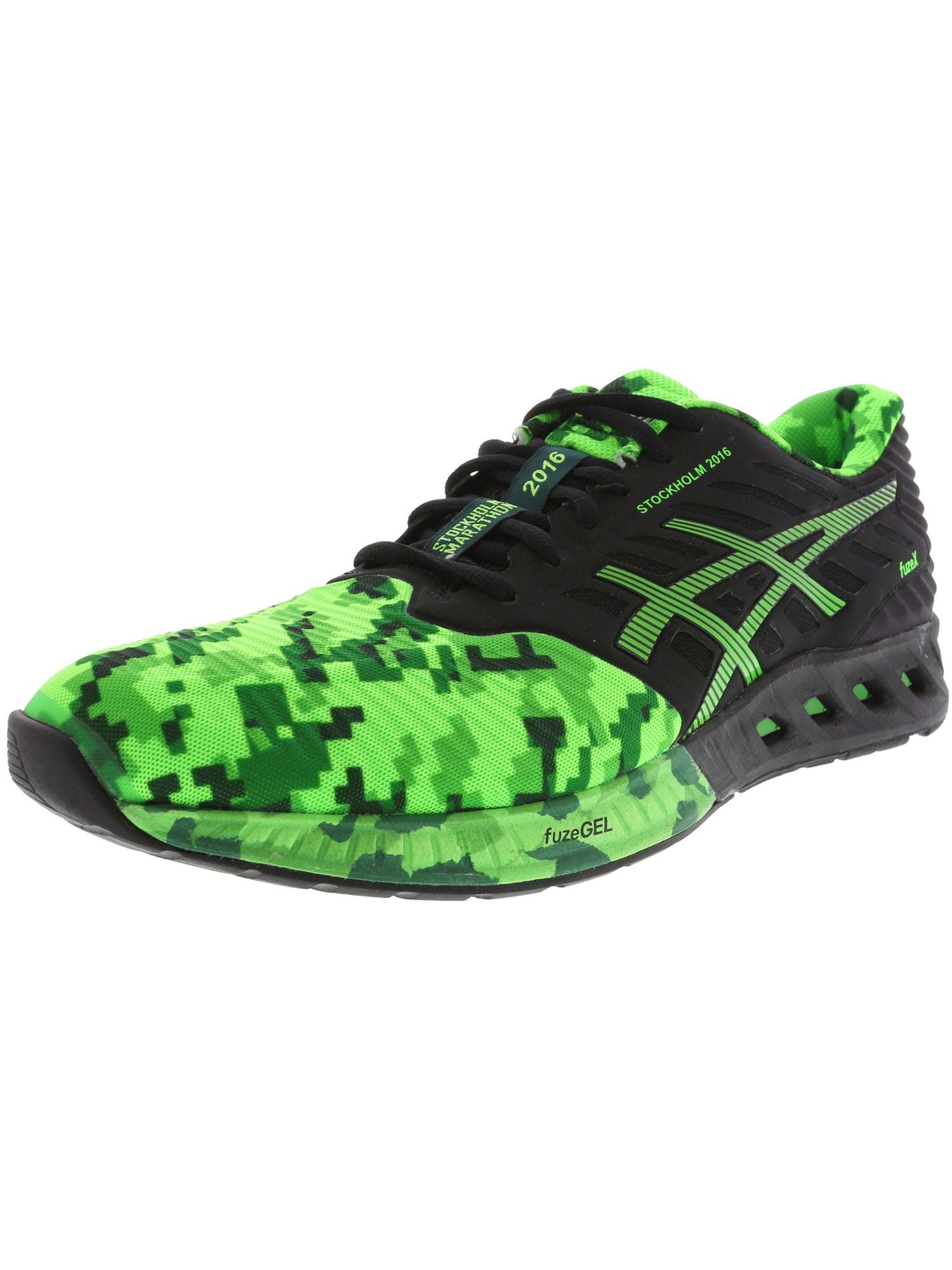 proporcionar Arrugas la carretera Asics Men's Fuzex Black / Green Gekko Amazon Ankle-High Running Shoe - 8.5M  - Walmart.com