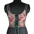 thumbnail image 4 of DJskiyers Women Vintage Floral Corsets Renaissance Boned Bustier Corset Top Lace up Overbust Bodysuit Embroidery Tight Vest Drawstring Tank Top, 4 of 9