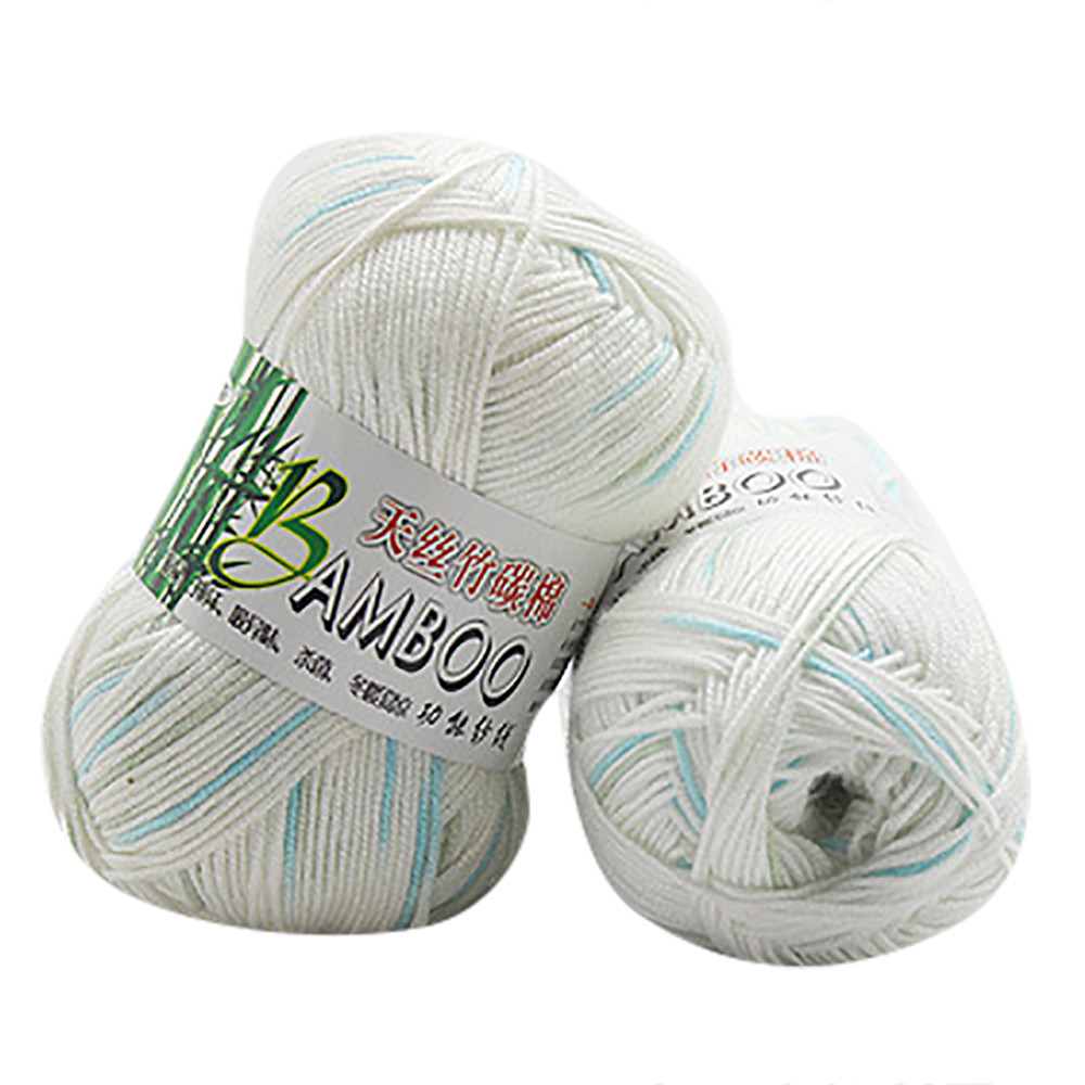 Prolriy New 100 Bamboo Cotton Warm Soft Natural Knitting Crochet Knitwear Wool Yarn 50g