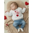 thumbnail image 5 of Jxzom Toddler Baby Boy Girl Valentines Day Sweaters Oversized Long Sleeve Letters Warm Winter Knit Sweater Newborn Cute Fall Winter Clothes, 5 of 10