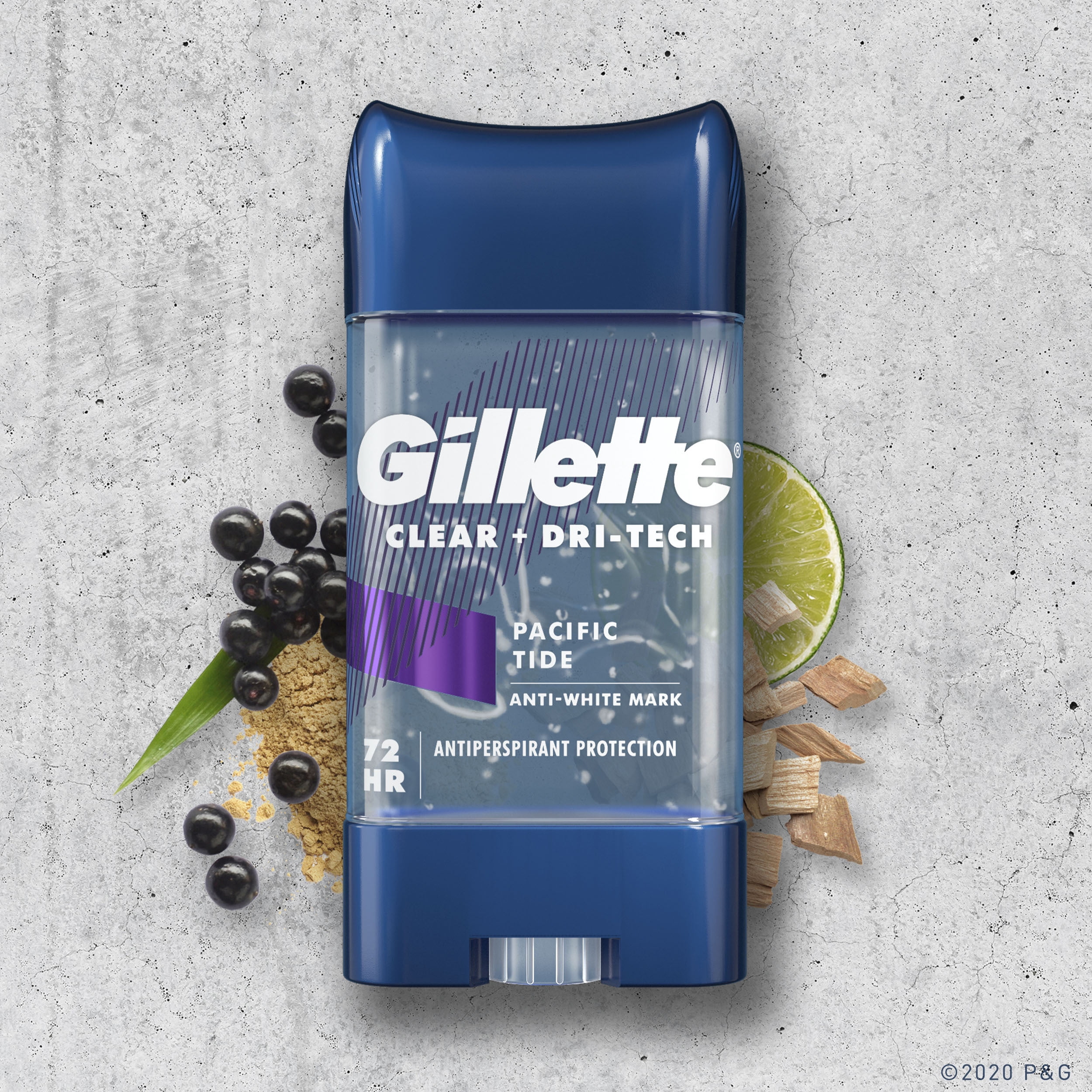 Gillette Clear Gel Antiperspirant Deodorant for Men, Pacific Tide, 3.8 oz