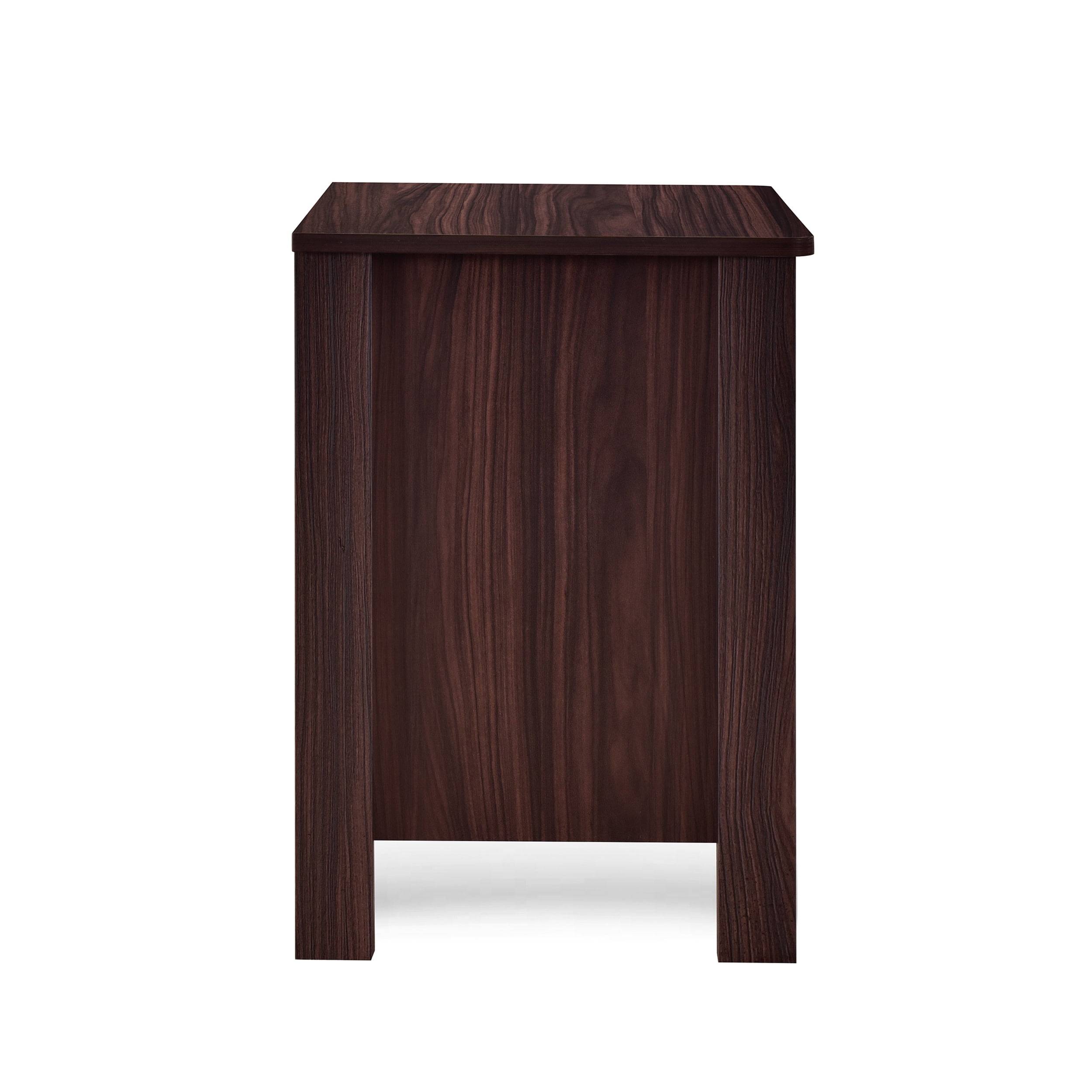 Noble House Hysham 2 Drawer Nightstand, Set of 2, Walnut