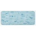 thumbnail image 1 of Dragonfly Kitchen Mat, Bugs Leaves Branches Flowers Dandelions Abstract Art Print, Plush Decorative Kitchen Mat with Non Slip Backing, 47" X 19", Seafoam Blue and White, by Ambesonne, 1 of 1