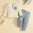 thumbnail image 2 of NOLDARES Toddler Baby Boy Set Clothes Long Sleeve Cute Print Tee Sweatpants Elastic Waist Casual Winter Outfits 2Pcs Size:5-6 Y,Sky Blue, 2 of 6