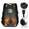 thumbnail image 3 of Fotbe Sunset Prairie Meditating Horse Mochila con Estampado y Puerto USB para Hombre y Mujer, Mochila Antirrobo, Mochila de Viaje, Mochila Escolar, Mochila Universitaria, 3 of 7
