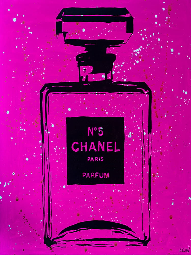 CANVAS Chanel Chic By Pop Art Queen 16x12 Graphic Art in Pink and Black