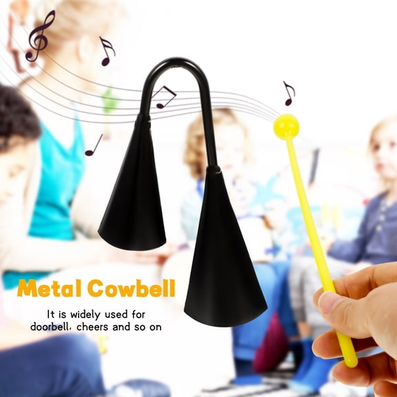 LOLIPPYY Cowbell Ringer Black Cow Bells for Festival 1Pack