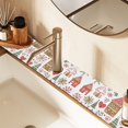 thumbnail image 2 of Yayeee Faucet Mat for Kitchen Sink 30" Diatomite Long Splash Guard Pad, Brown Nordic Christmas House, 2 of 7