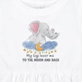 thumbnail image 4 of Inktastic My Gigi Loves Me to the Moon and Back Elephant Family Girls Baby Dress, 4 of 5