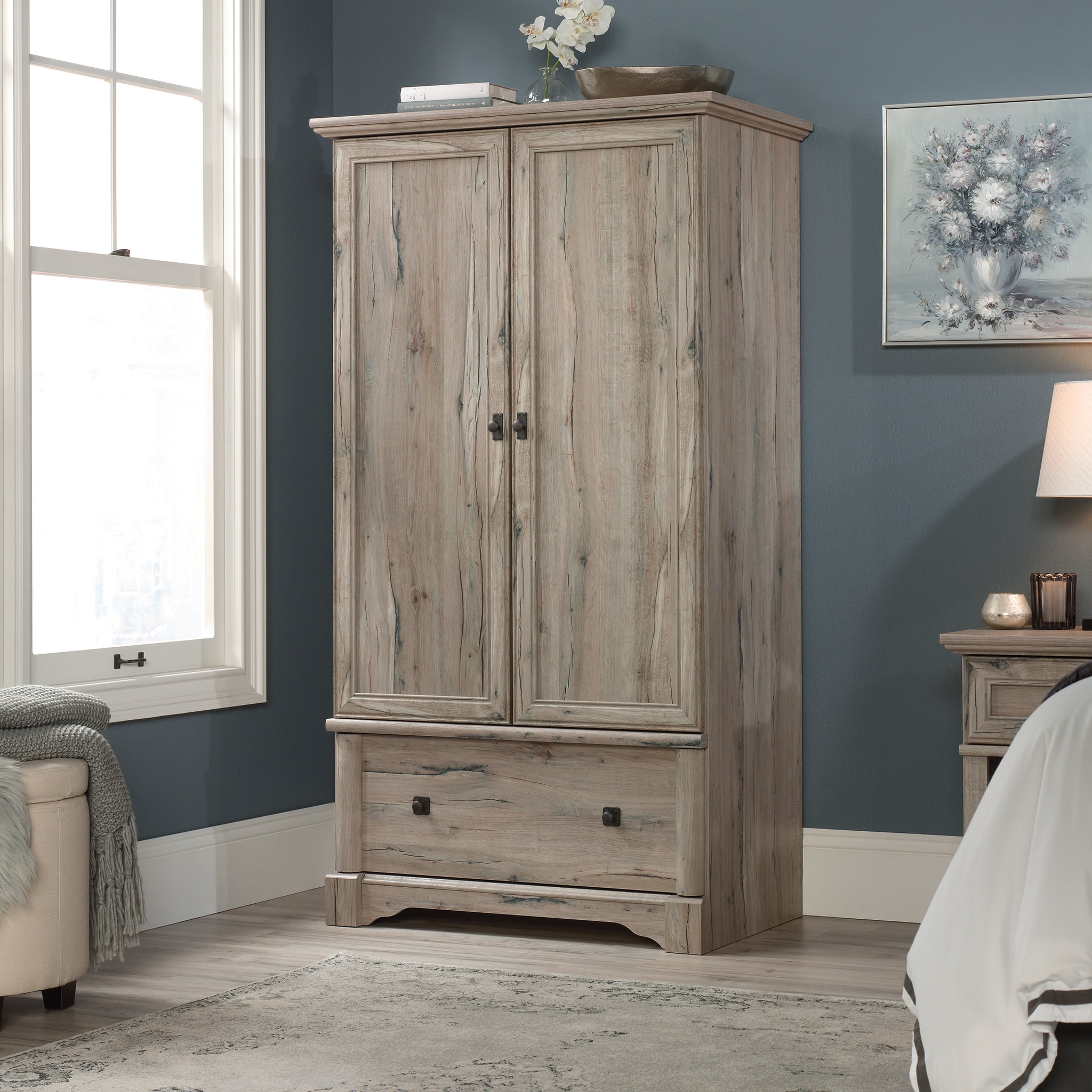 Sauder Palladia Armoire, Split Oak Finish