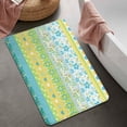 thumbnail image 2 of Blue Pioneer Flower Striped Pattern Bathroom Rugs Mat,Non Slip Microfiber Bathroom Rug,Rubber Backing,Soft Bathroom Mats for Bathroom Floor,Tub and Shower,20x32in(50x80cm), 2 of 4