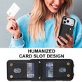 thumbnail image 4 of Tianyeda Crossbody Wallet Phone Case for iphone 17Pro ， PU Leather Case Back with Card Slot Magnetic Clasp Kickstand wrist holder black, 4 of 5