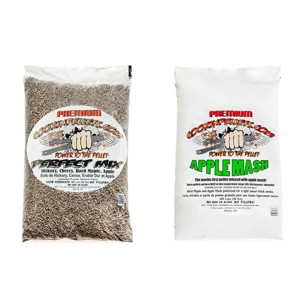 Cookinpellets Perfect Mix Wood Pellets And Apple Mash Wood Pellets 40 Lb Bags Walmart Com