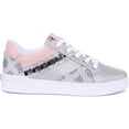 thumbnail image 2 of Guess Roxo Women's Lace Up Synthetic Trainers In Silver Size 10, 2 of 6