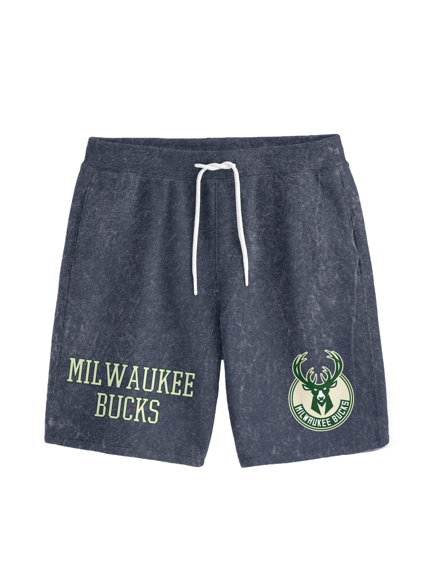 NBA Milwaukee Bucks Men's & Men's Big and Tall Mineral Wash Graphic Shorts, Sizes XS–5XB