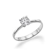 thumbnail image 2 of D-F VS 6.00MM Moissanite Engagement Ring (0.68 ct Moissanite Weight, 0.75 ct dew) Thin Band Classic 14K Gold, 2 of 3