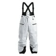 thumbnail image 6 of YOIAVIAOY Womens Snow Ski Pants Overalls Waterproof Athletic Bibs Workout Casual Winter Warm Bib White M, 6 of 7