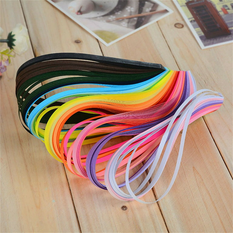 Fule 500pcs 53cm Long Strips Quilling Paper Mixed 50 Colours DIY