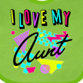 thumbnail image 4 of Inktastic I Love My Aunt 80s Retro Style Boys or Girls Baby Bib, 4 of 4