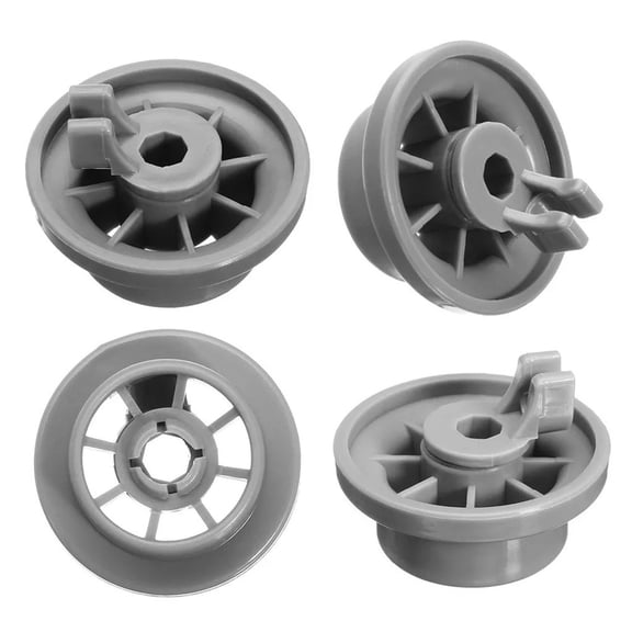 4 Piece Dishwasher Rack Wheels, Replacement Lower Basket Rollers, Universal Repair Kit for Home Appliances, Smooth Gliding Durable Plastic Wheels, Easy Setup