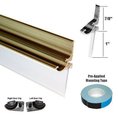 32-5/8 CRL Translucent Shower Door Vinyl T Seal and Sweep for 7/16 Max Gap 