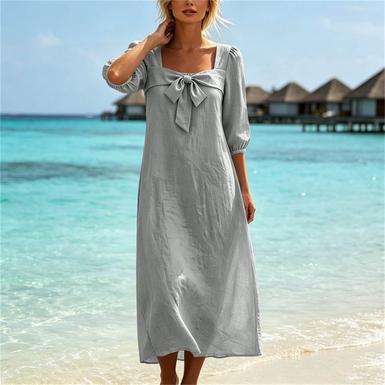 midi 3-4 sleeve dresses for wedding guest Buy Women's Wedding Guest 3/4 Sleeve Midi Online
