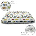 thumbnail image 3 of Watercolor Pet Bed, Colorful Insects Brush Strokes Effect Various Kinds of Bugs Illustration, Chew Resistant Pad for Dogs and Cats Cushion with Removable Cover, 24" x 39", Multicolor, by Ambesonne, 3 of 4