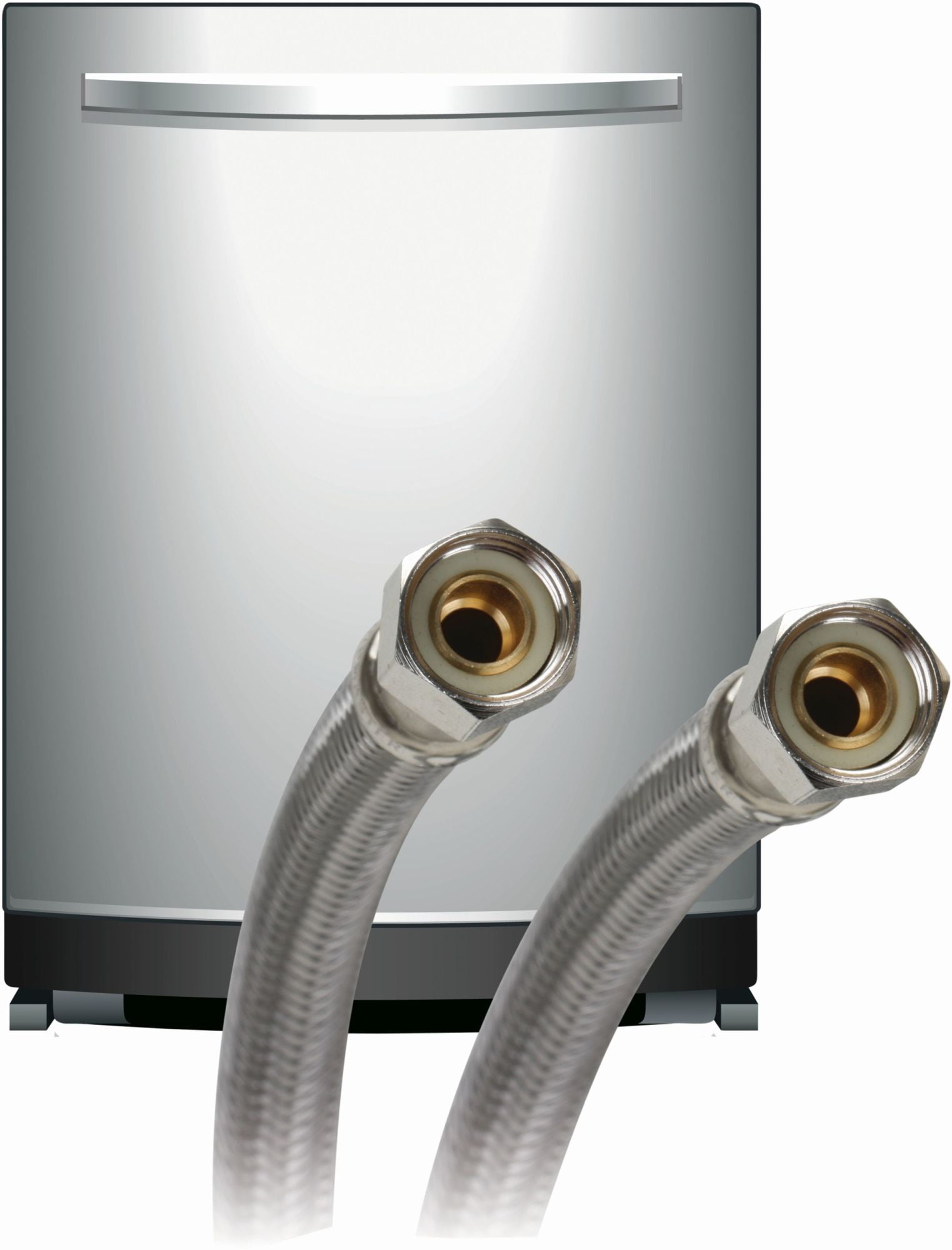Fluidmaster 3/8 in. Compression X 3/8 in. D Compression 72 in. Stainless Steel Dishwasher Supply Lin