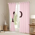 thumbnail image 3 of Erosebridal Teens Spring Garden Rose Blackout Curtains Set of 2 (52x84 Each),Girls Flower P Letter Monogrammed Window Curtains, 3 of 6