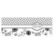 Floral & Trellis Notepad Wedding Favor Black - Pack of 12