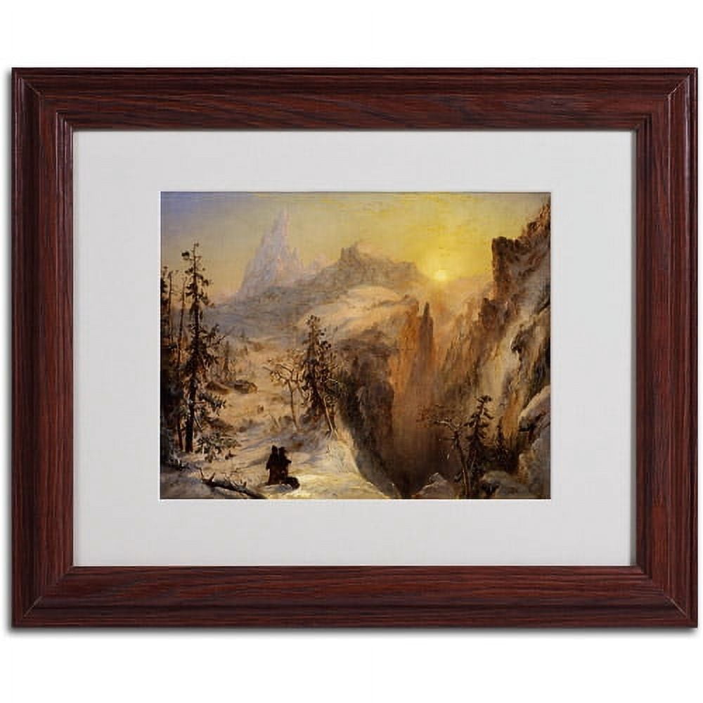 Trademark Fine Art "Winter in Switzerland" Framed Canvas Art by Jasper Cropsey