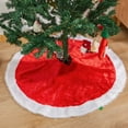 thumbnail image 5 of Hvmvliv Christmas Tree Skirt(36in) White and Red Xmas Tree Skirt Christmas Tree Decoration Soft Skirt for Universal Christmas Tree Xmas Tree Collar Tree Skirt for New Year Holiday Decor, 5 of 6