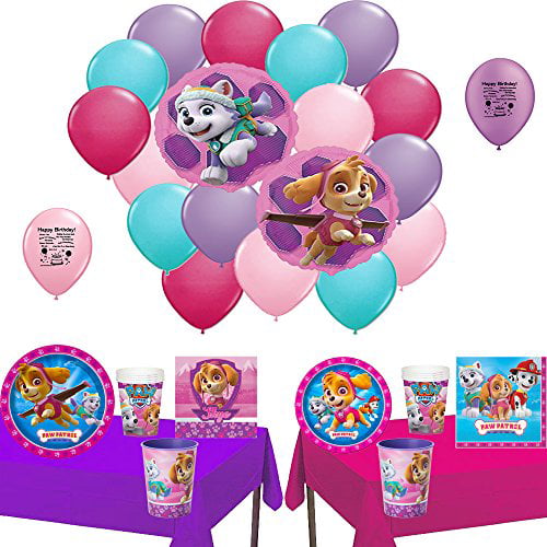 Patrol Party Supplies Girls Pink Everest Skye Party Pack and Decoration Bundle - Walmart.com