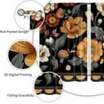 thumbnail image 3 of Boho Floral Kitchen Curtains Boho Short Curtains for Windows Small Cafe Window Curtains Black Country Rod Pocket Curtains For Bathroom Windows 2 Panels Drapes Treatment Tier Curtains (42x63 Inch), 3 of 5