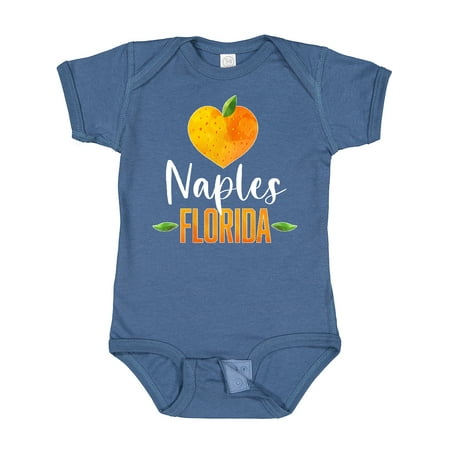

Inktastic Naples Florida Orange in Heart Gift Baby Boy or Baby Girl Bodysuit