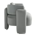 thumbnail image 4 of ALEAVIC Modern Velvet Accent Barrel Chair, Upholstered Armchair for Living Room, Gray, 4 of 5