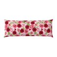 thumbnail image 2 of Body Pillow Cover Rose Flowers Pink Red Body Pillow Cases With Zipper Soft Breathable Smooth Skin Friendly Long Pillow Case 20 X 5 Inches 1 Pcs, 2 of 3