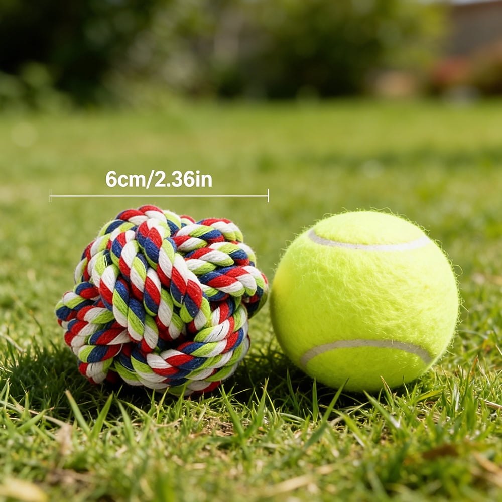 BOBHUI Dog Toys for Aggressive Chewers, Dog Balls for Large Breeds, Heavy Duty Cotton Rope Chew Toys with Tough Twisted for Medium Breeds, 10 Pack Indestructible Chew Toys